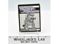 Trypticon Instruction Booklet Manual 1986 G1 Transformers Vintage