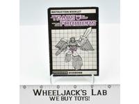 Divebomb Action Figure Instruction Manual Booklet 1986 Hasbro G1 Transformers