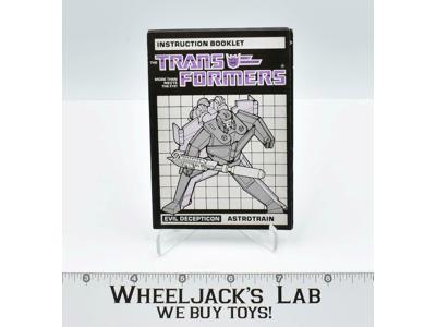Astrotrain Instructions Manual Booklet 1985 Hasbro G1 Transformers Vintage