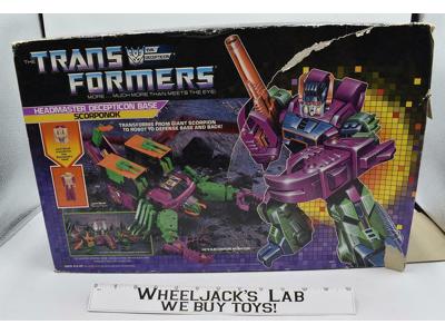 Scorponok w/Box 100% Complete 1987 Vintage Hasbro G1 Transformers Action Figure