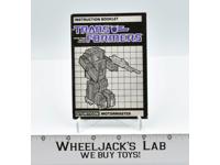 Motormaster Action Figure Instruction Manual Booklet 1986 Hasbro G1 Transformers