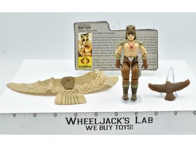 Raptor V1 100% Complete W Claws 1987 GI Joe Hasbro Vintage Action Figure