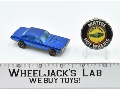 Custom Cougar Blue With Button 1967 Hot Wheels Mattel Vintage Redline RL