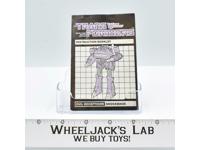 Shockwave Action Figure Instruction Manual Booklet 1985 Hasbro G1 Transformers