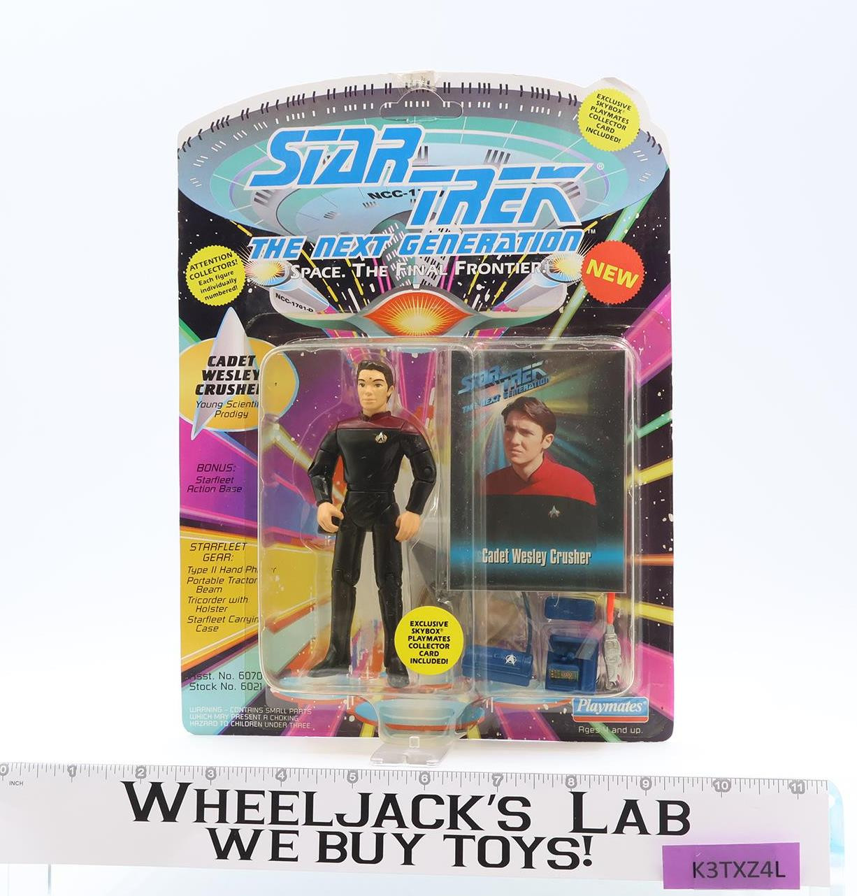 Cadet Wesley Crusher Star Trek The Next Generation Playmates 1993 NEW MOSC