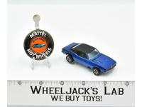 Custom Camaro Blue Painted Roof &amp; Button 1968 Redline Hot Wheels Mattel Vintage