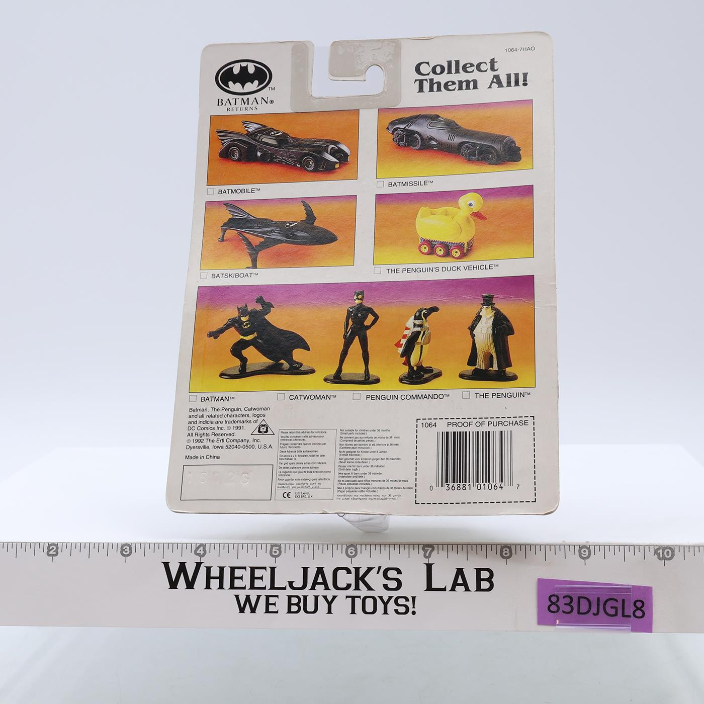 Batmobile Batman Returns MOSC NEW Diecast Metal ERTL 1992 Vintage