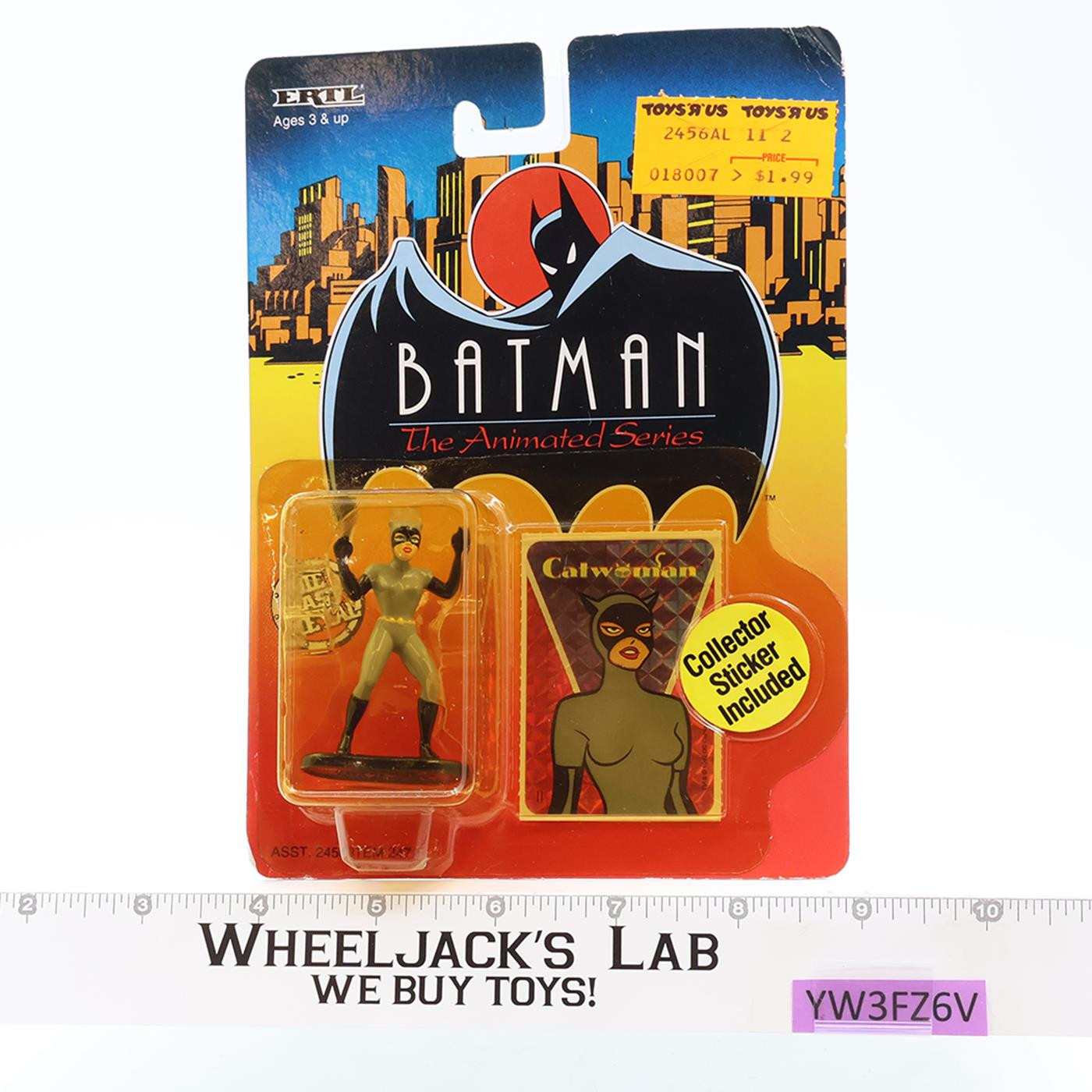 Catwoman The Animated Series ERTL 1993 Batman Die Cast Metal Figure MOSC