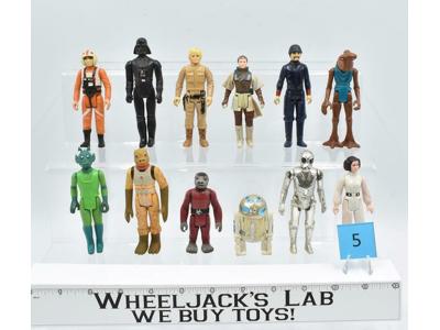 Lot of 12 #5 Star Wars 1980's Kenner Vintage Action Figures