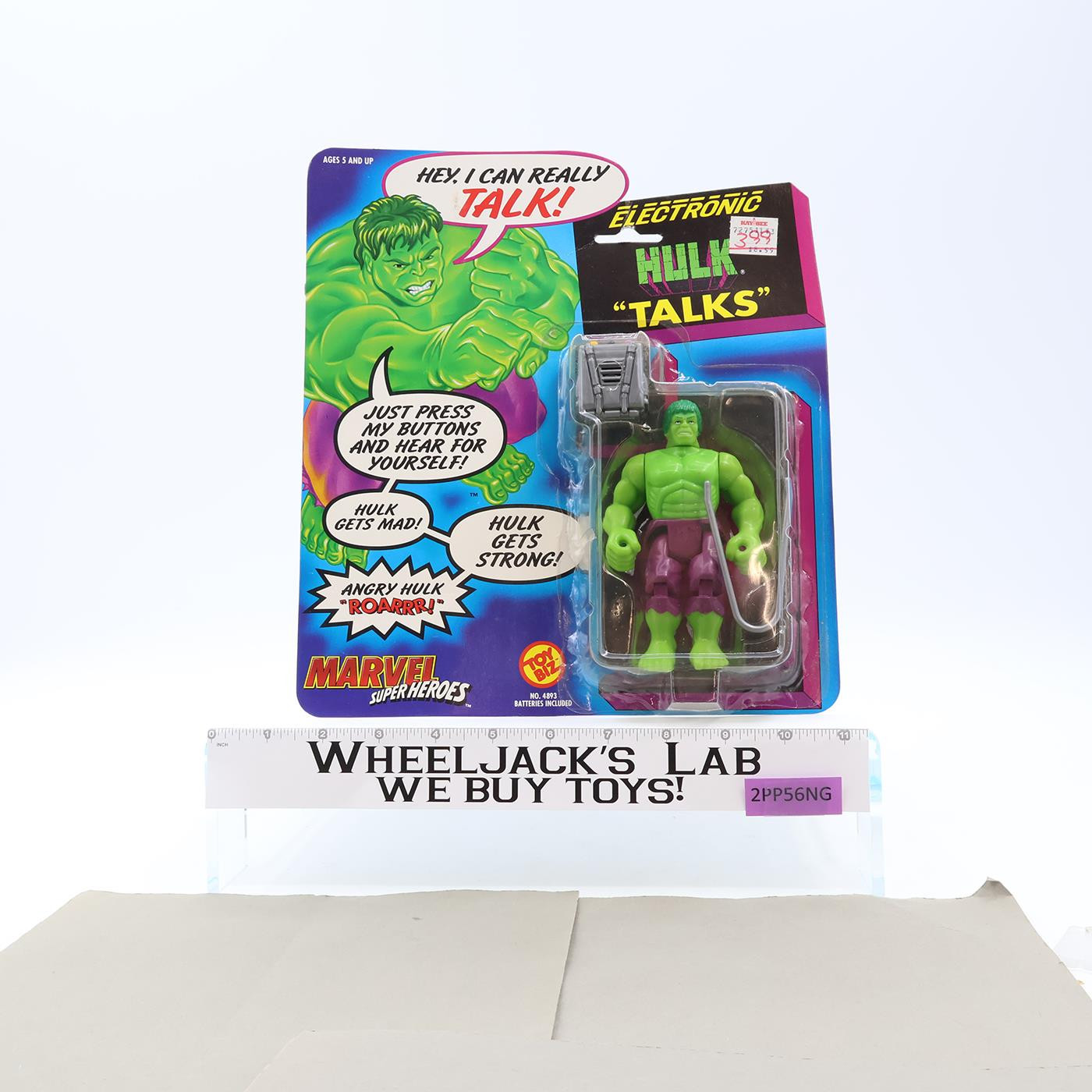 Electronic Hulk TALKS Marvel Super Heroes Toy Biz Figure 1991 MOSC New