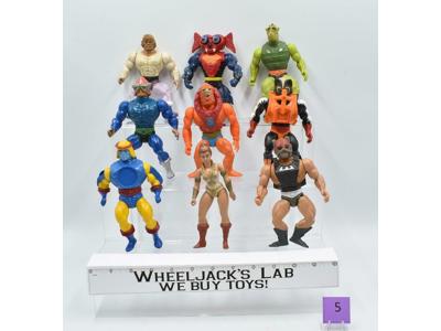 #5 Lot of 9 He-Man Masters Of The Universe Vintage 1980's Mattel Action Figures
