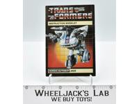 Jazz Action Figure Instruction Manual Booklet 1984 Hasbro G1 Transformers
