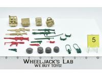 Lot Battle Gear Accessory 3 Set 5 1985 Weapons GI Joe Vintage Action Figure
