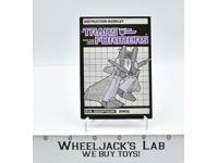 Dirge Action Figure Instruction Manual Booklet 1985 Hasbro G1 Transformers