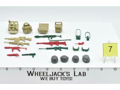 Lot Battle Gear Accessory 3 Set 7 1985 Weapons GI Joe Vintage Action Figure