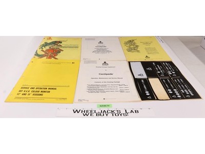 ATARI Centipede Game 1981 Operation Manual w/ Supplements + ARCADE COIN DECALS