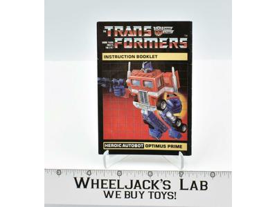 Optimus Prime Action Figure Instruction Manual Booklet 1984 G1 Transformers