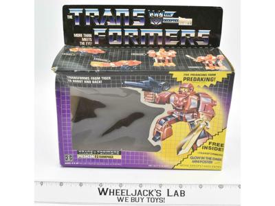 Rampage Box Only 1986 Action Figure Vintage Hasbro G1 Transformers