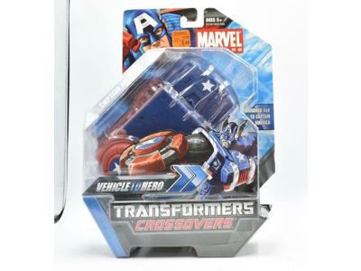 Captain America NEW Transformers Crossovers Vehicle To Hero Hasbro 2008 Figure