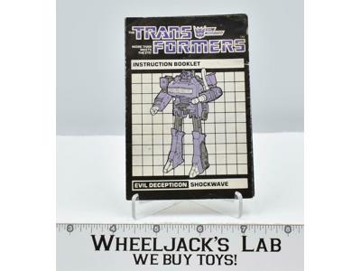 Shockwave Action Figure Instruction Manual Booklet 1985 Hasbro G1 Transformers