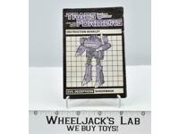 Shockwave Action Figure Instruction Manual Booklet 1985 Hasbro G1 Transformers
