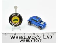 Custom Volkswagen Blue With Button 1968 Redline Hot Wheels Mattel Vintage RL
