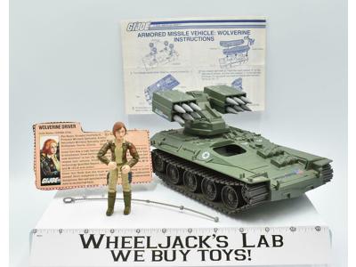 Wolverine &amp; Cover Girl Complete Vehicle 1983 GI Joe Hasbro Action Figure Vintage