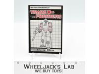 Blaster Figure Instruction Manual Booklet 1985 G1 Transformers