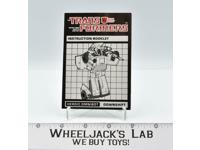 Downshift Action Figure Instruction Manual Booklet 1985 Hasbro G1 Transformers