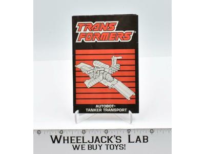 Tanker Transport Action Figure Instruction Manual Booklet 1989 G1 Transformers