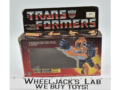Grapple BOX ONLY 1985 Action Figure Vintage Hasbro G1 Transformers