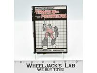 Roadbuster Instructions Manual Booklet 1985 Hasbro G1 Transformers Vintage