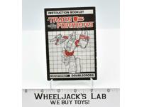 Doublecross Action Figure Instruction Manual Booklet 1986 Hasbro G1 Transformers