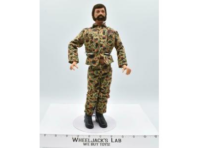 Action Man Flocked Brown Hair &amp; Beard GI Joe 1964 Hasbro 12" Action Figure