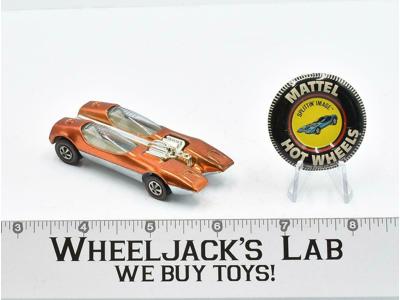 Splittin' Image Orange With Button Hot Wheels 1968 Vintage Mattel Redline RL