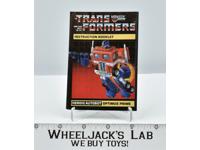Optimus Prime Action Figure Instruction Manual Booklet 1984 G1 Transformers