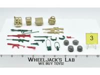 Lot Battle Gear Accessory 3 Set 3 1985 Weapons GI Joe Vintage Action Figure
