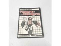 Omega Supreme Action Figure Instruction Manual 1985 Hasbro G1 Transformers