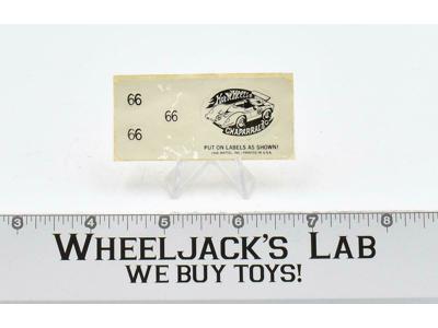 Hot Wheels Redline Chaparral 2G Rose Stickers 1968 Mattel Vintage