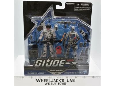 Snow Job vs Arctic Bat G.I. Joe 50th Anniversary 2014 Hasbro NEW MOSC SEALED
