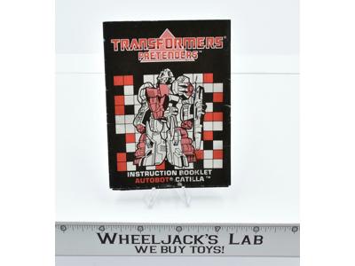 Catilla Action Figure Robot Instruction Manual 1988 Hasbro G1 Transformers
