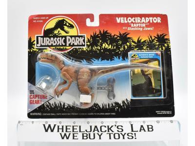 Velociraptor Raptor W/Slashing Jaws &amp; Capture Gear NEW Jurassic Park Kenner 1993