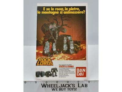 Sticks &amp; Stones Rock Lords Italian Magazine/Advertisement Clipping Bandai
