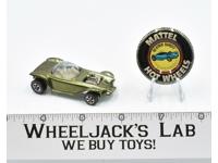 Beatnik Bandit Olive With Button 1968 Redline Hot Wheels Mattel Vintage RL
