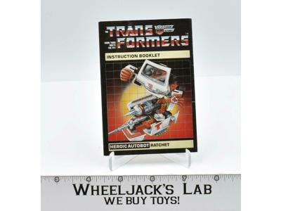 Ratchet Action Figure Vintage Instruction Manual Booklet 1984 G1 Transformers