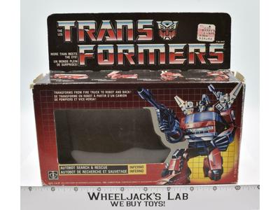 Inferno BOX ONLY 1985 Action Figure Vintage Hasbro G1 Transformers
