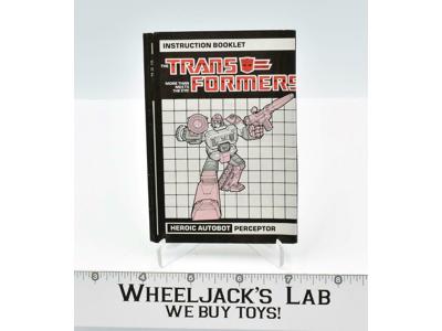Perceptor Figure Instruction Manual Booklet 1985 G1 Transformers