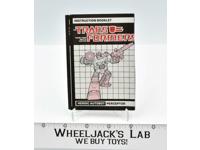 Perceptor Figure Instruction Manual Booklet 1985 G1 Transformers