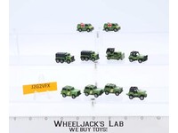 Lot of 11 Micro Machines Army Military Vehicles Medical 1980's Vintage Galoob