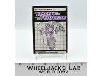 Razorclaw Action Figure Vintage Instruction Manual 1986 Hasbro G1 Transformers